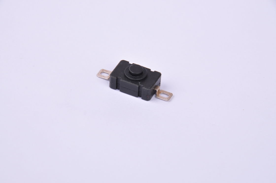 Black Waterproof Micro Push Button Switch , 2 Pin Toggle Switch 6A 250Vac